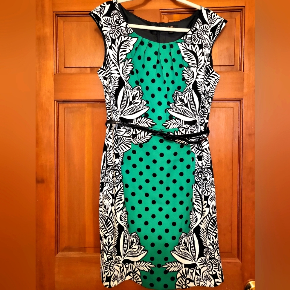 I Le of New York Floral Career Event Wedding‎ Guest  Mature Sheath Dress Size 12